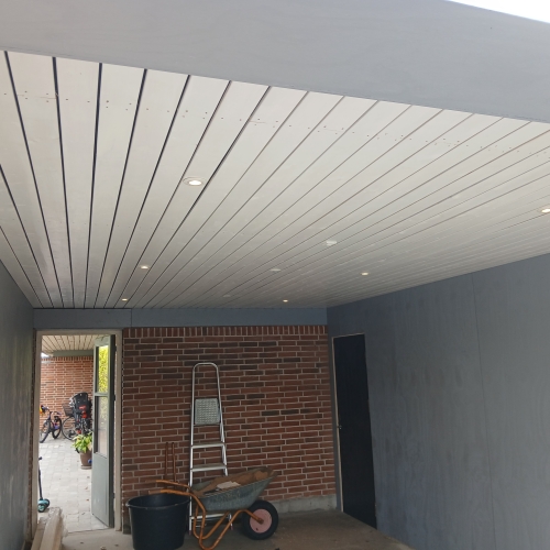 Belysning i garage på Djursland